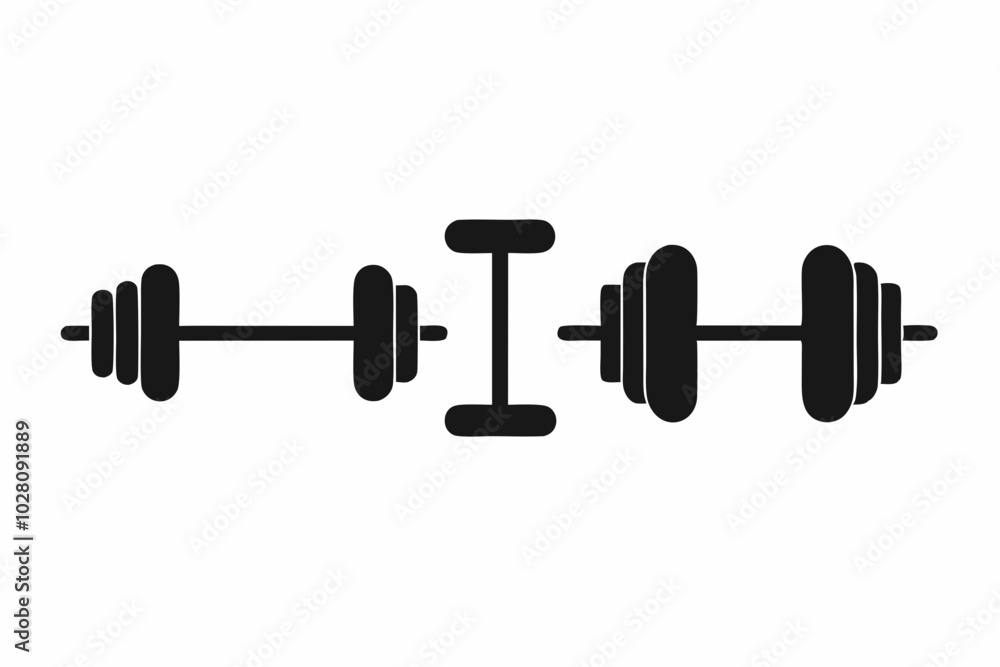 barbell icon, dumbbell silhouette vector
barbell icon, dumbbell silhouette vector