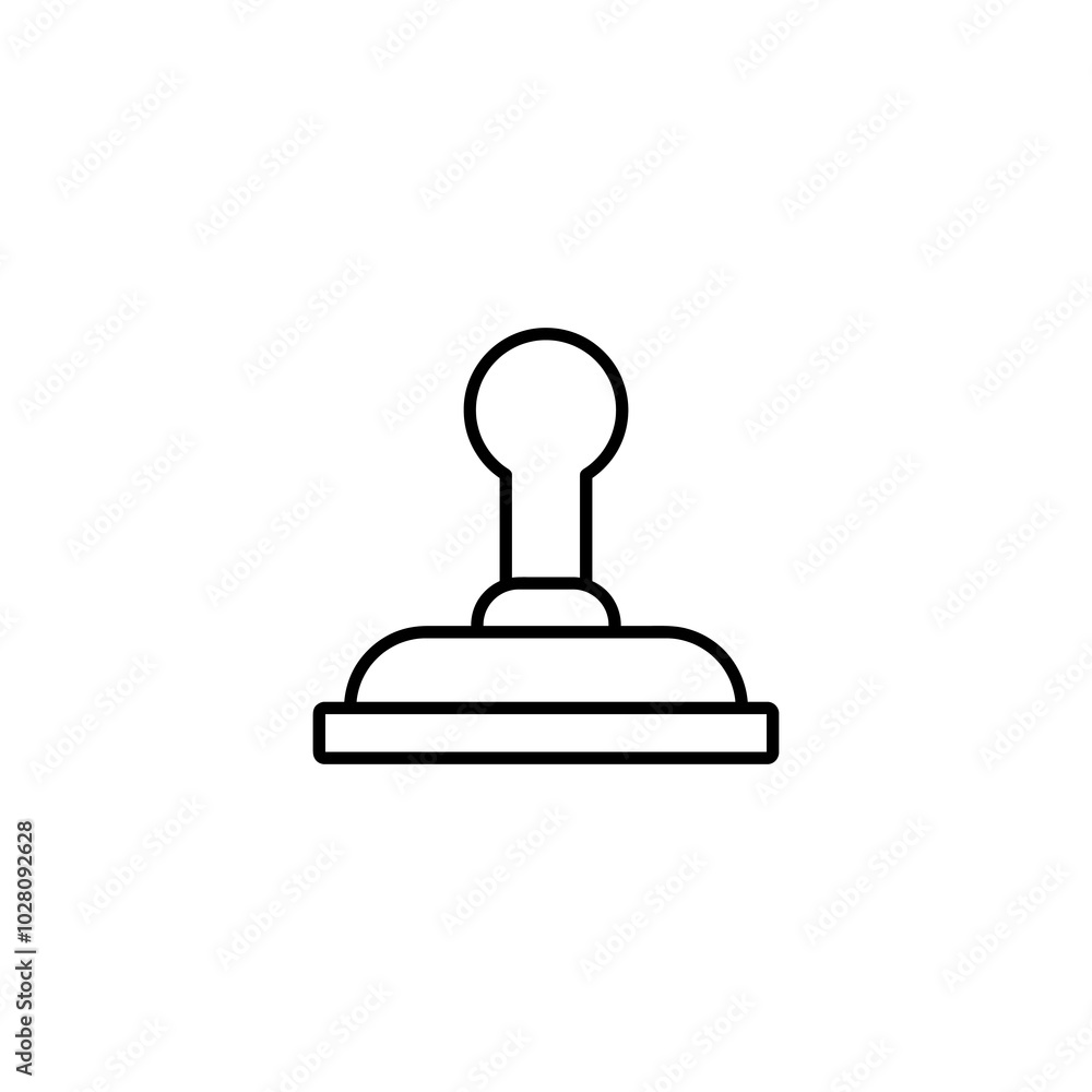 Stamp filled outline icon, Rubber stamp symbol linear illustration for web and app..eps Stamp filled outline icon, Rubber stamp symbol linear illustration for web and app..eps
