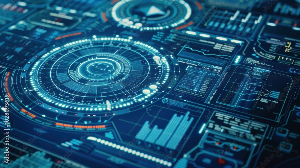 Futuristic Digital Technology Interface Design Futuristic Digital Technology Interface Design