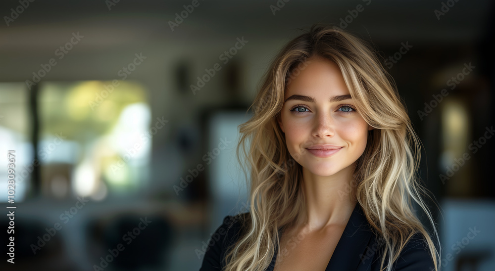 Portrait of a confident young woman standing in the living room of her new home Portrait of a confident young woman standing in the living room of her new home