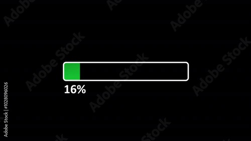 Green loading bar with alpha chanell