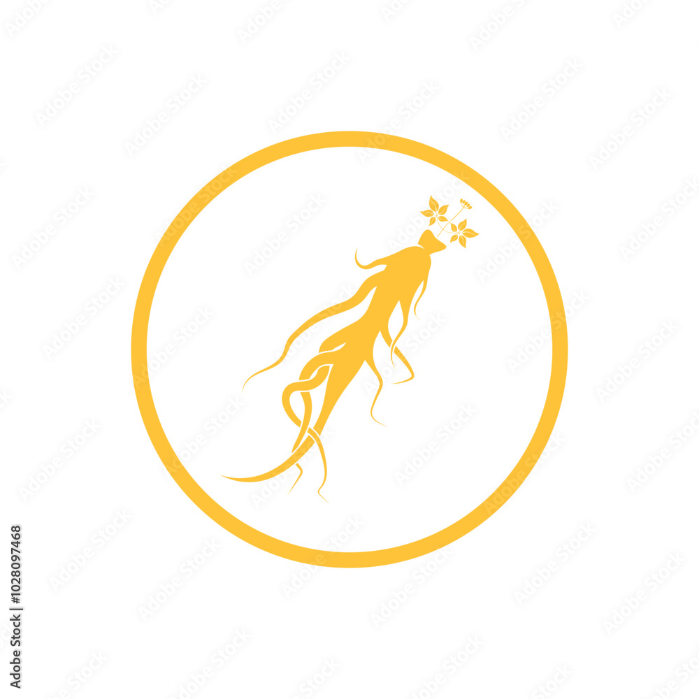 Ginseng logo design template and symbol icon Ginseng logo design template and symbol icon