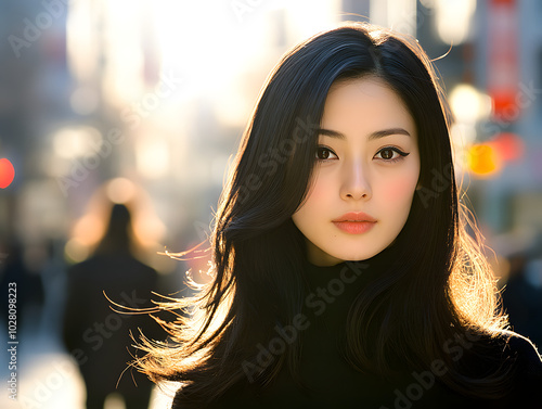 1ストリートスナップ美しいアジア人女性のポートレート|Street snapshots Portraits of Asian beauties　　Gererated AI
