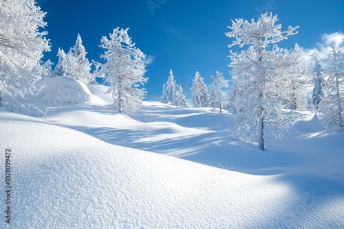 Wallpaper Mural Snowy winter season background  Torontodigital.ca