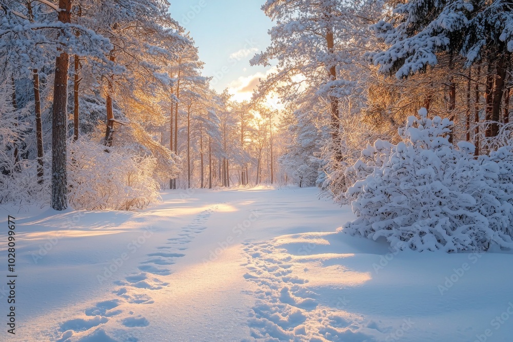 Snowy winter season background Snowy winter season background