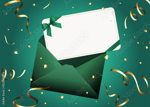green envelope and coupon illustration
