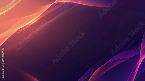 Wallpaper Abstract background with orange and purple waves flowing across a dark background