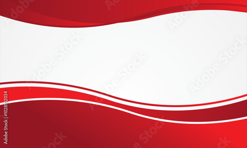 Wave red white modern abstract background