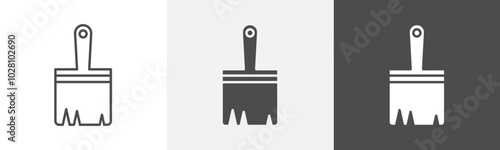paint brush icon Symbol in isolated background