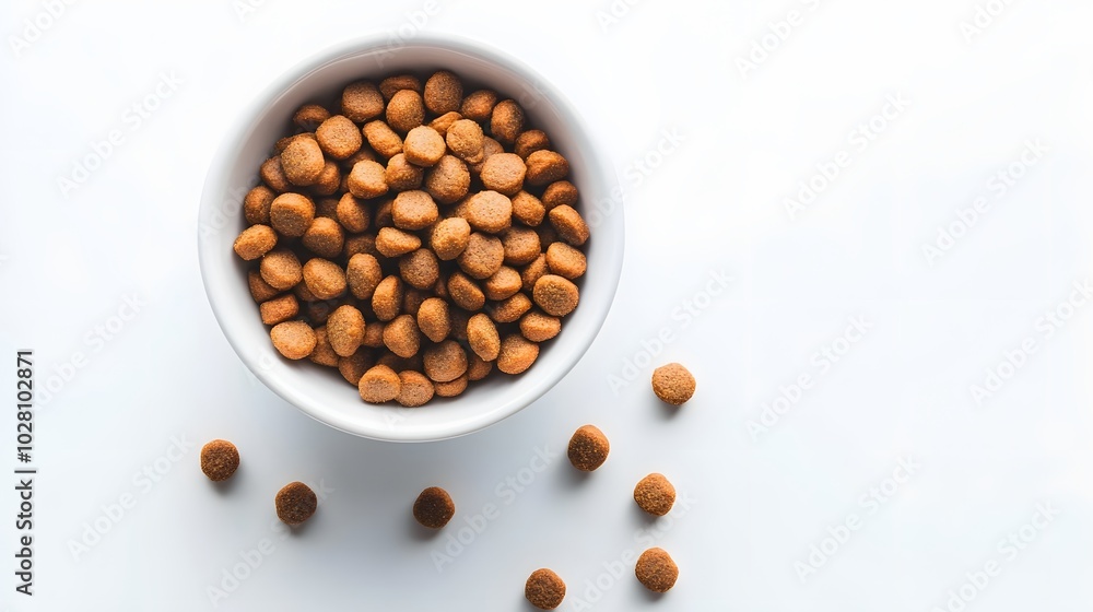 bowl full and overflowing with dry pet bowl full and overflowing with dry pet