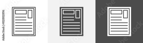 paper icon Symbol in isolated background