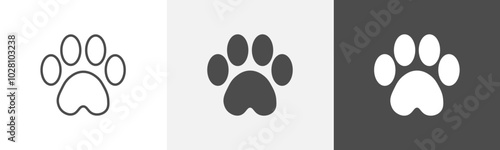 paw icon Symbol in isolated background