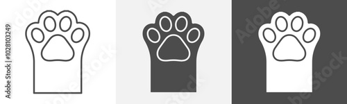 paw icon Symbol in isolated background