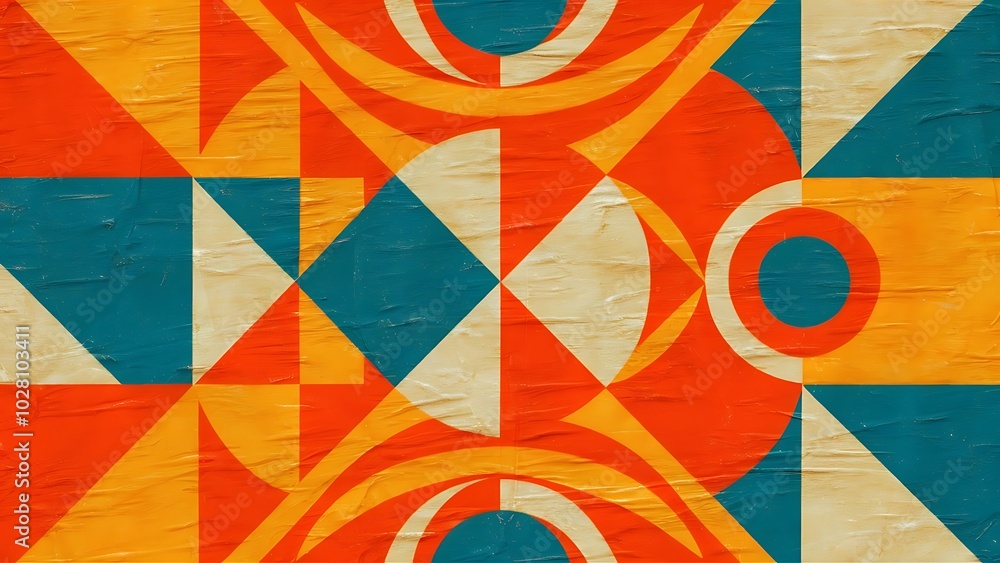 Fototapeta premium Retro geometric background