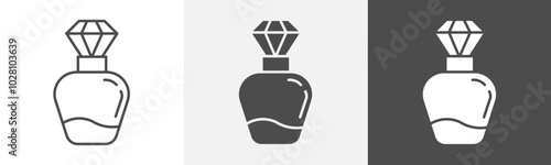 perfume icon Symbol in isolated background