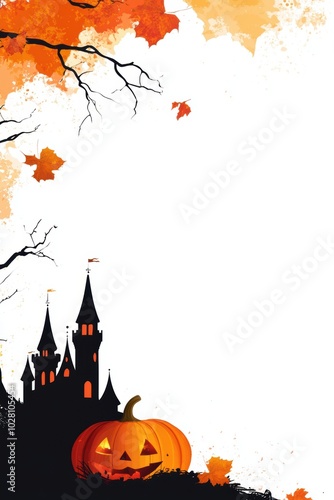 Haunted house. Halloween decoration element. photo