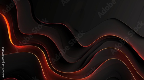 Wallpaper A textured black background with flowing red and orange waves