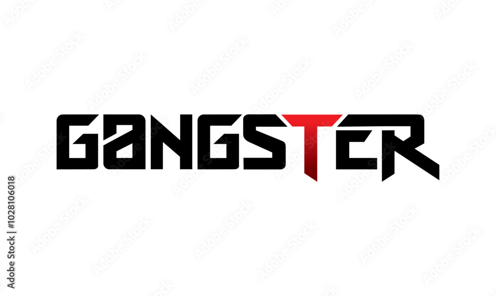 letter gangster design vector symbol letter gangster design vector symbol