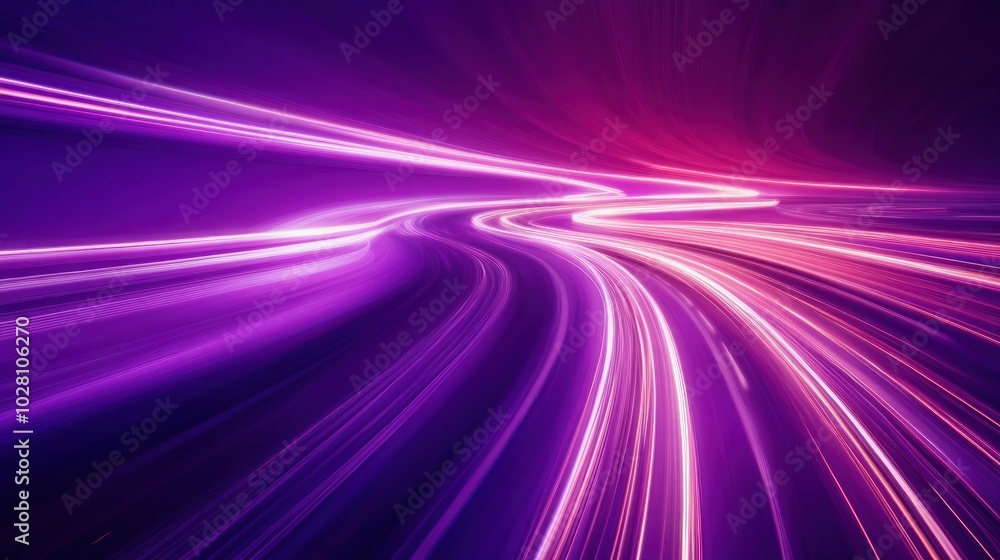 Abstract Light Trails - A Journey Through Purple Abstract Light Trails - A Journey Through Purple