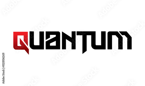 letter quantum design vector symbol