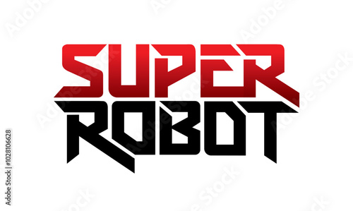 letter super robot design vector