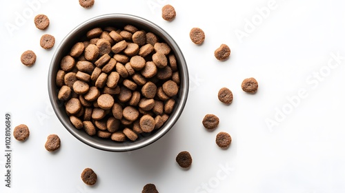 bowl full and overflowing with dry pet