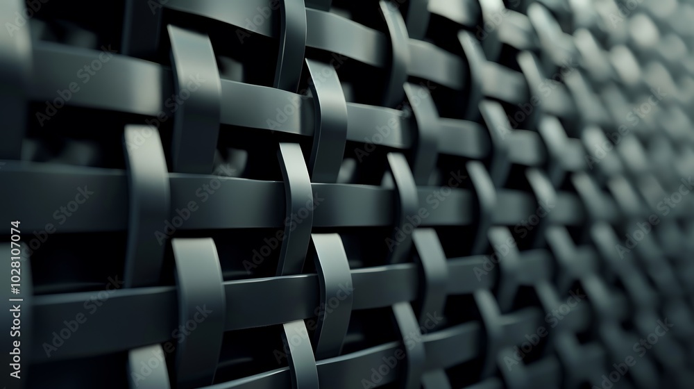 Fototapeta premium Wallpaper Abstract dark metallic structure forming a repetitive pattern, ideal as a background