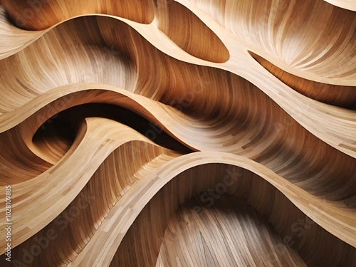 Light wood texture waves for a minimalist background.