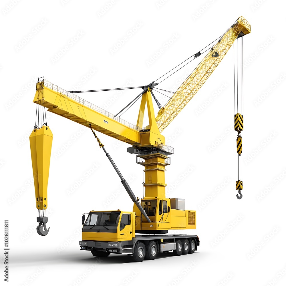 crane isolated on white background crane isolated on white background