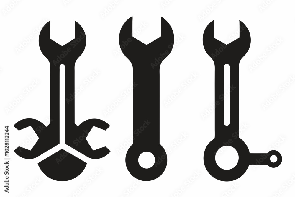 Wrench icons set. Wrench vector icon. Wrench key for servicing in the garage icon vector set
Wrench icons set. Wrench vector icon. Wrench key for servicing in the garage icon vector set