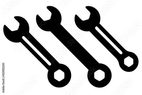 Wrench icons set. Wrench vector icon. Wrench key for servicing in the garage icon vector set
