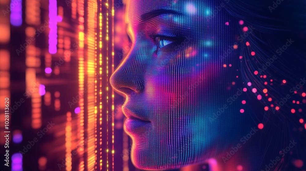 A close-up of an abstract digital art piece featuring colorful pixelated patterns and lines, representing the visual elements in stock market charts or graphs on a computer screen A close-up of an abstract digital art piece featuring colorful pixelated patterns and lines, representing the visual elements in stock market charts or graphs on a computer screen