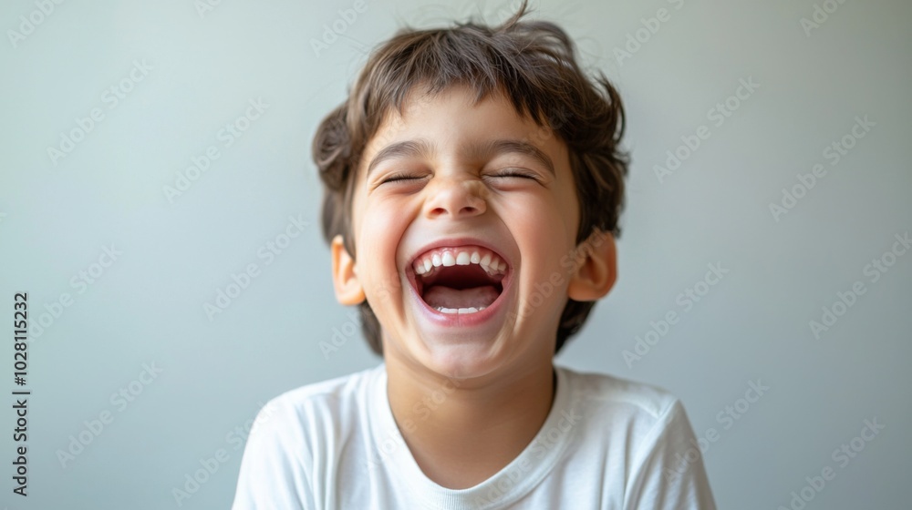 One little baby boy happy expression closeup face. Authentic real life toddler child laugh and smile outdoors. 4 year old kid One little baby boy happy expression closeup face. Authentic real life toddler child laugh and smile outdoors. 4 year old kid
