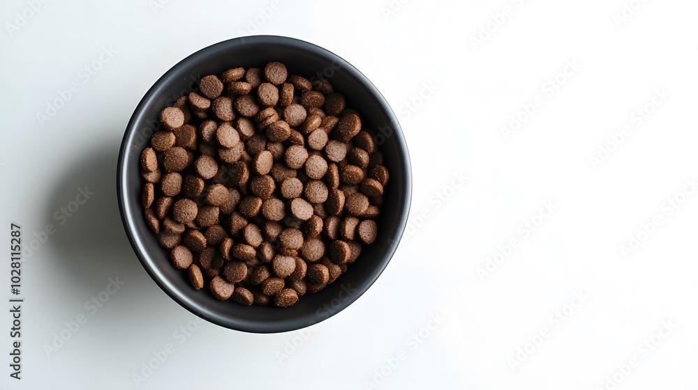 bowl full and overflowing with dry pet bowl full and overflowing with dry pet