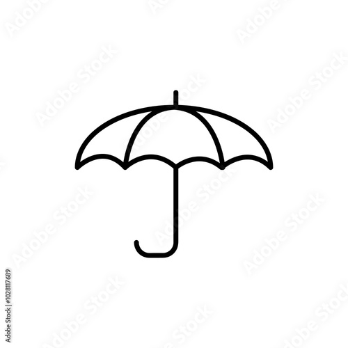 Umbrella line icon, Keep dry symbol trendy style illustration for web and app..eps