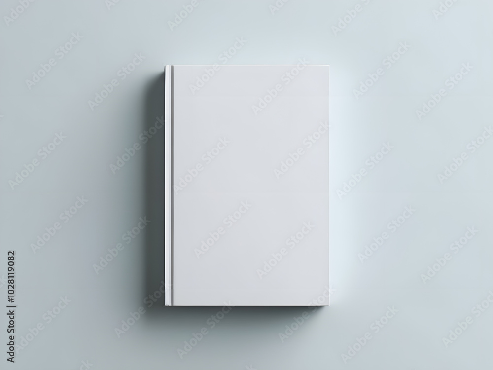 3d blank white book mock up template on light blue background 3d blank white book mock up template on light blue background