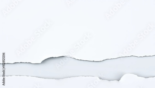 Torn White Paper with Copy Space