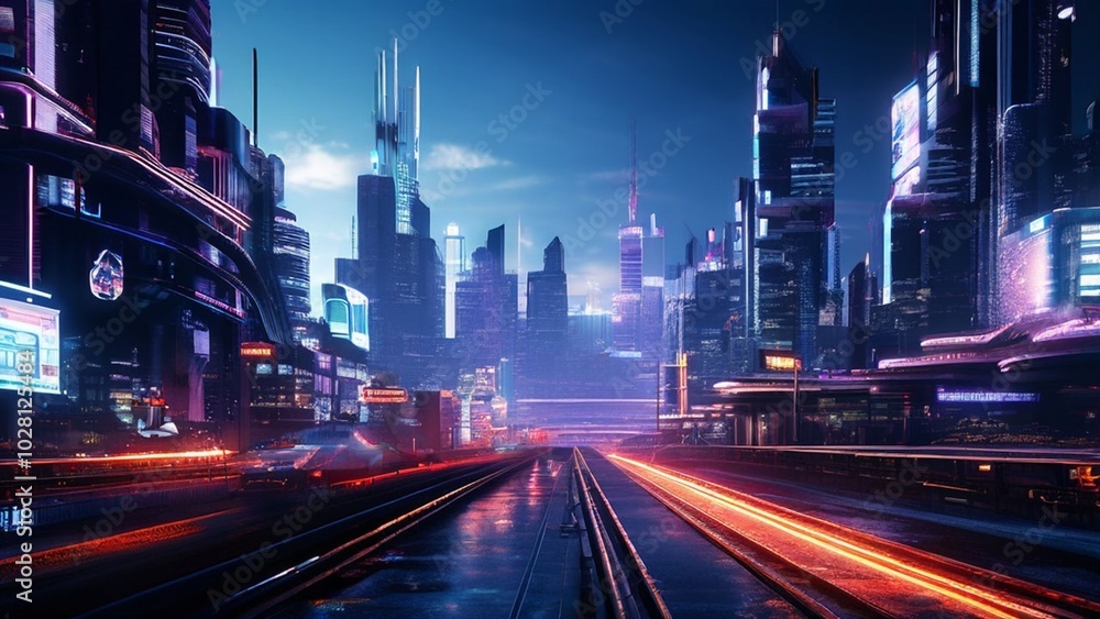 5G wireless network with a futuristic smart city background showcasing high-speed internet. AI generative. 5G wireless network with a futuristic smart city background showcasing high-speed internet. AI generative.