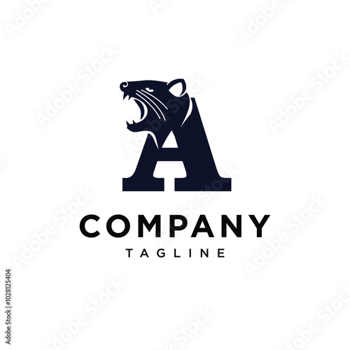 Letter A Tasmanian Devil logo icon vector photo