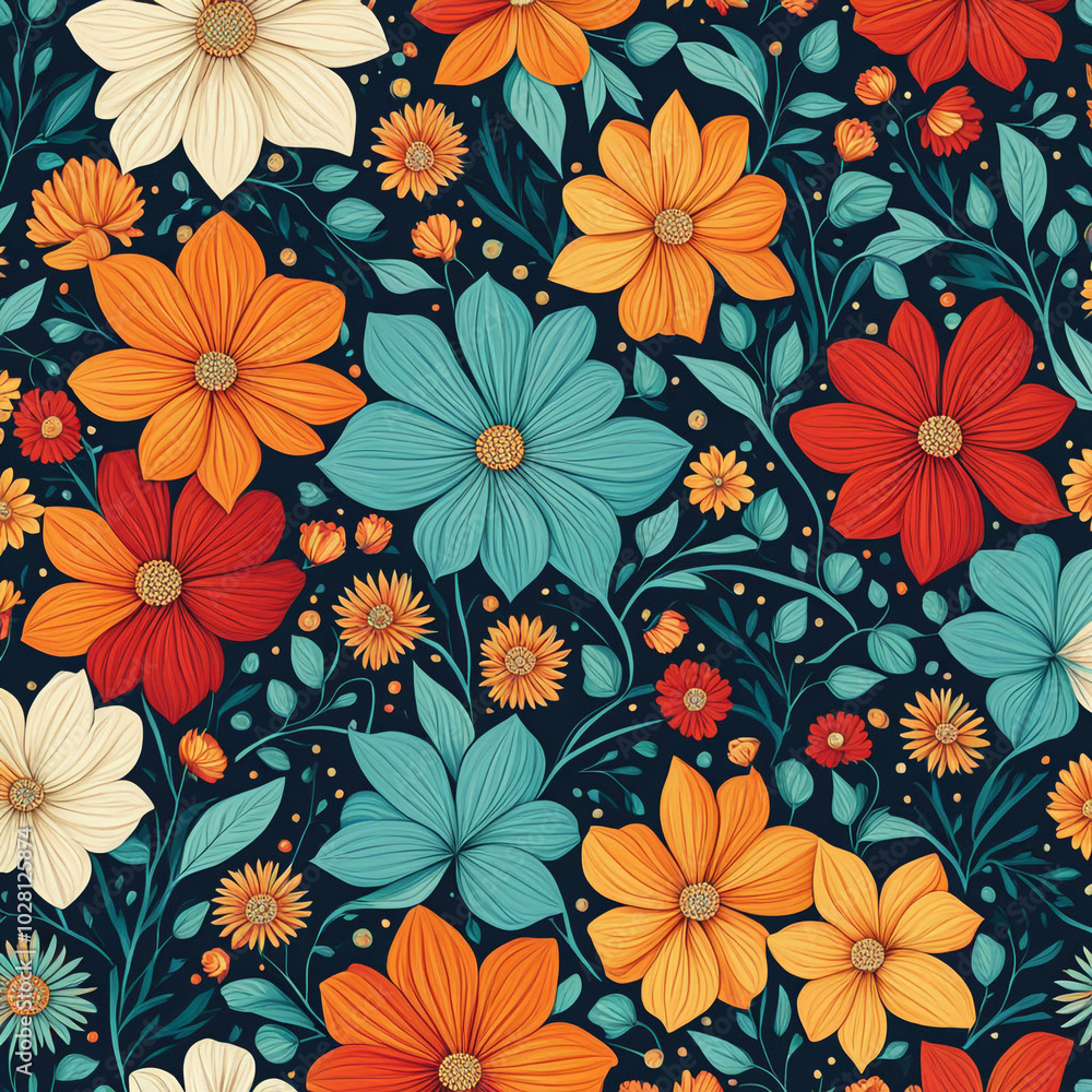 Seamless floral pattern background design Seamless floral pattern background design