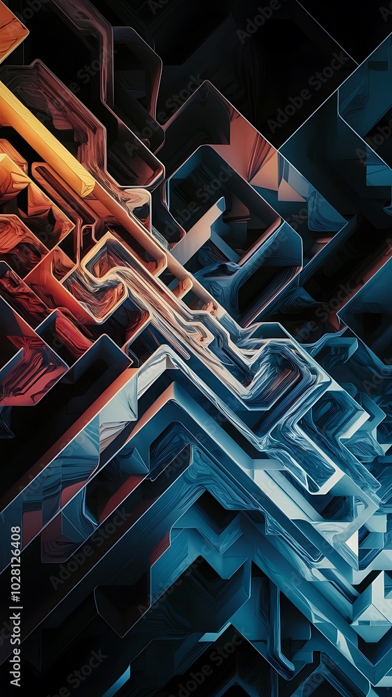 Abstract geometric pattern generative computational art illustration Abstract geometric pattern generative computational art illustration