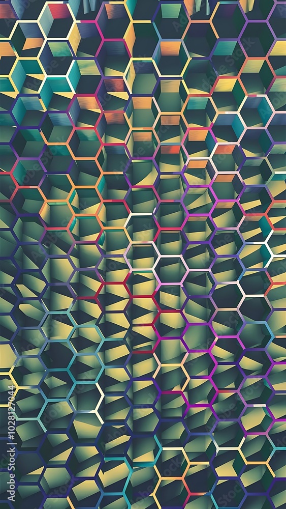 Fototapeta premium Abstract background with hexagons. Vector illustration EPS 10