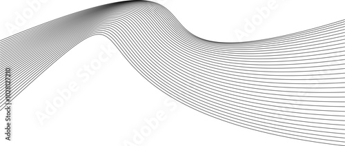 Wavy Line Pattern Design Element Illustration