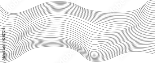 Wavy Line Pattern Design Element Illustration