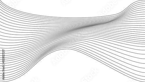 Wavy Line Pattern Design Element Illustration