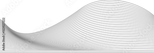Wavy Line Pattern Design Element Illustration