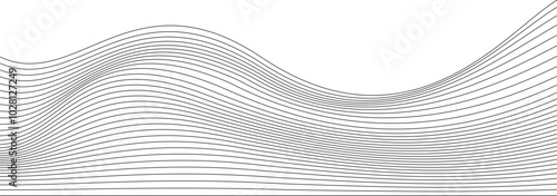 Wavy Line Pattern Design Element Illustration