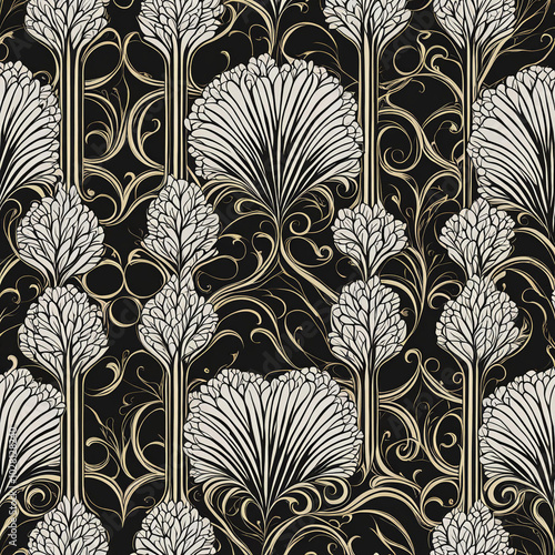 Seamless floral pattern background design