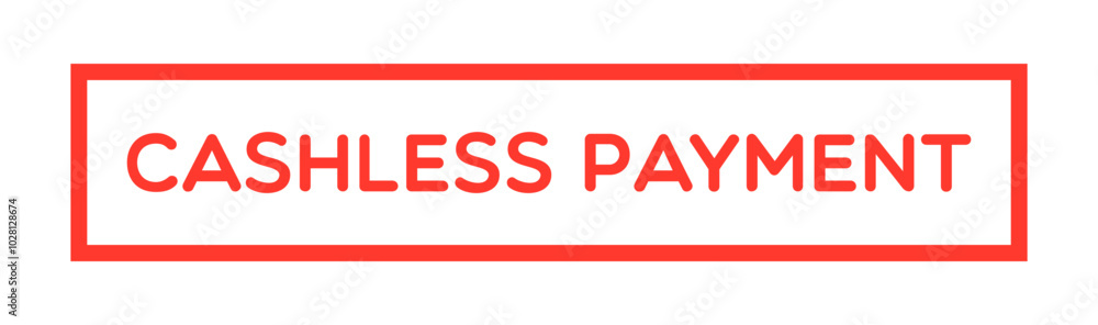 Vector Cashless Payment on White Background