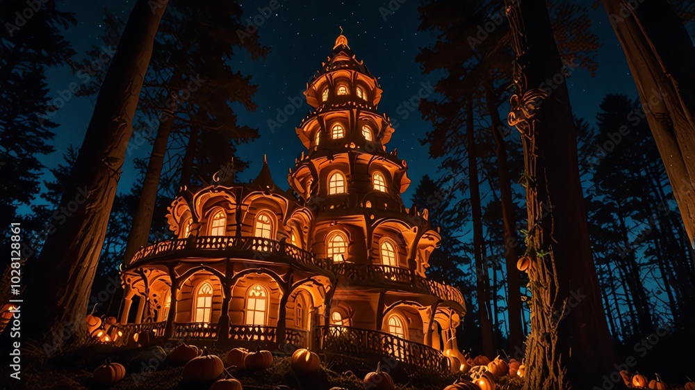 Obraz premium a castle in the woods